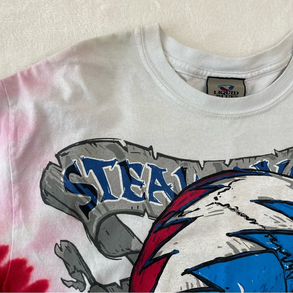 VTG 2003 Grateful Dead Liquid Blue Steal Your Face USA Graphic T-Shirt Mens Sz M - Picture 10 of 11